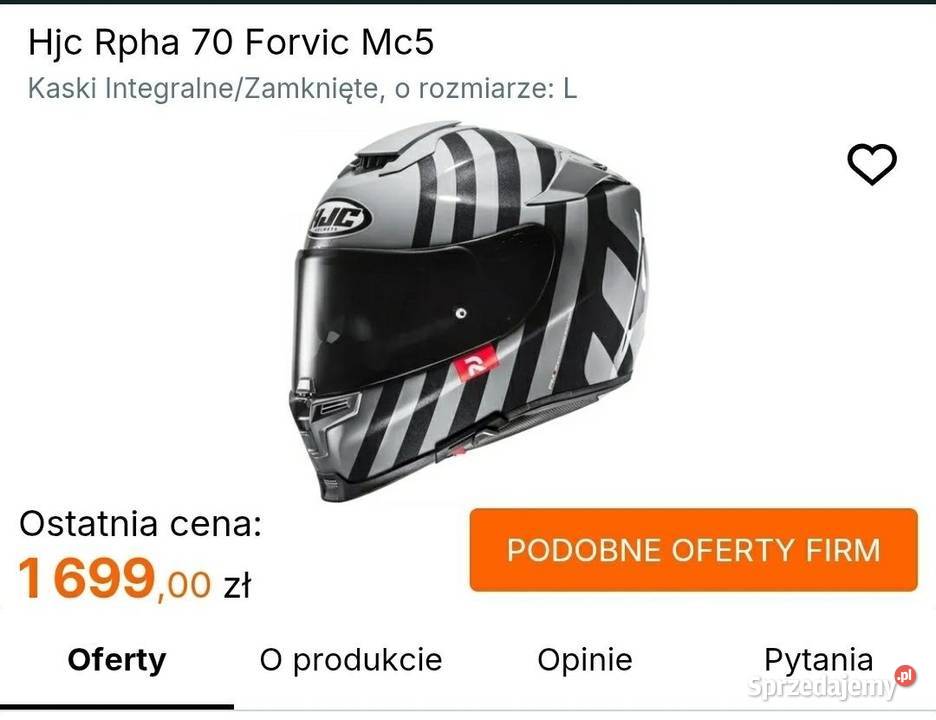 Kask HJC RPHA 70 R 2 szyby S 5556 blenda Kłodzko
