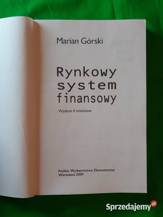 Rynkowy system finansowy Marian Górski Kultura i Rozrywka Warszawa sprzedam