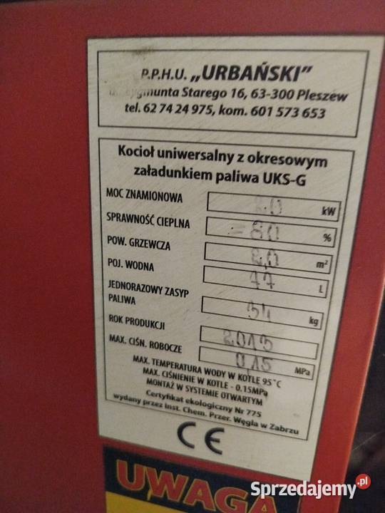 Piec C O 20kw Pleszew kujawsko-pomorskie Kotomierz
