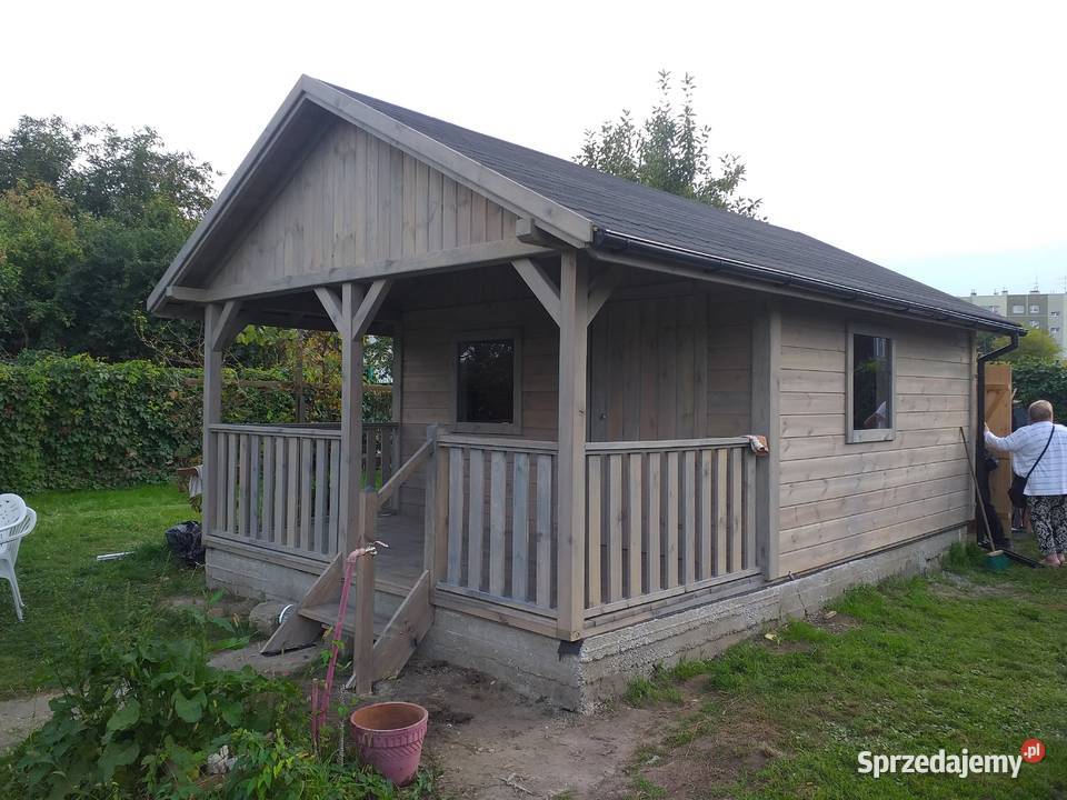Domek ogrodwy narzędziowy z tarasem letniskowy Lubin