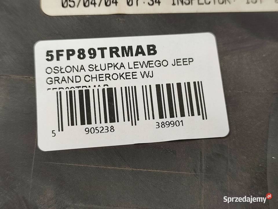 OSŁONA SŁUPKA LEWEGO B JEEP GRAND CHEROKEE WJ osobowe Osłony i zaślepki