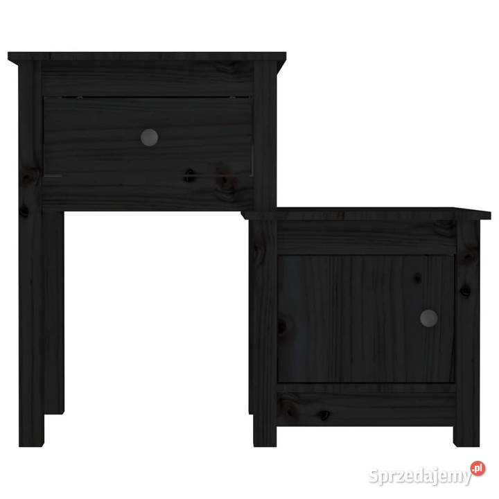 Szafki nocne 2 czarne 795x38x655 drewno sosnowe sprzedam