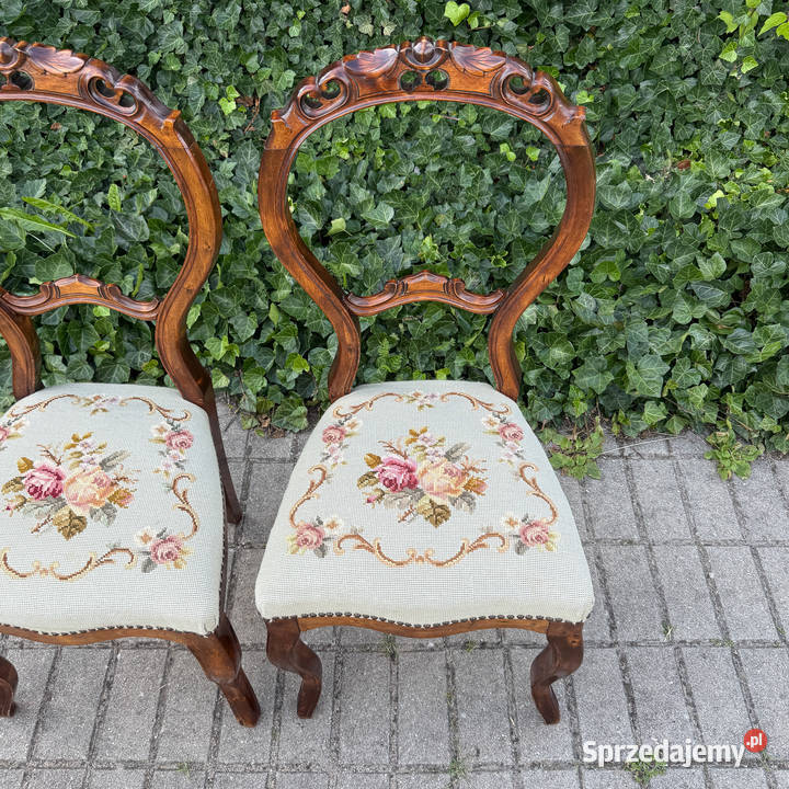 ARTexpert Para pałacowych krzeseł krzesła Ludwik Dobrzany