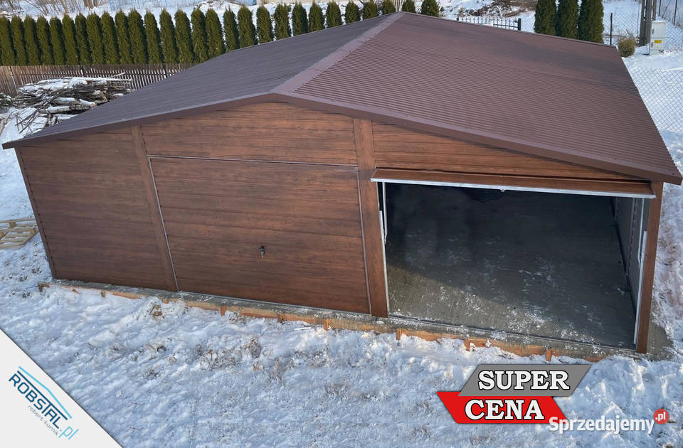 Garaż Blaszany 8x6m drewnopodobny Gdańsk