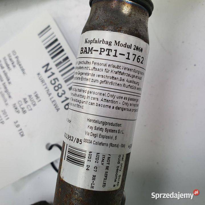 KURTYNA LEWA AUDI A6 C7 4G5880741B Lipno sprzedam