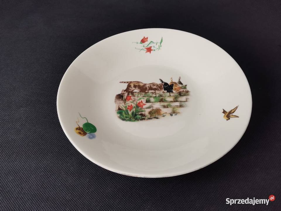 Stary bajkowy talerz porcelana dziecięca Porcelana i szkło Porcelana i szkło Katowice