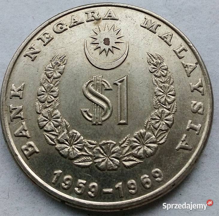 MALEZJA1 RINGGIT1969 r 10 LECIE BANKU