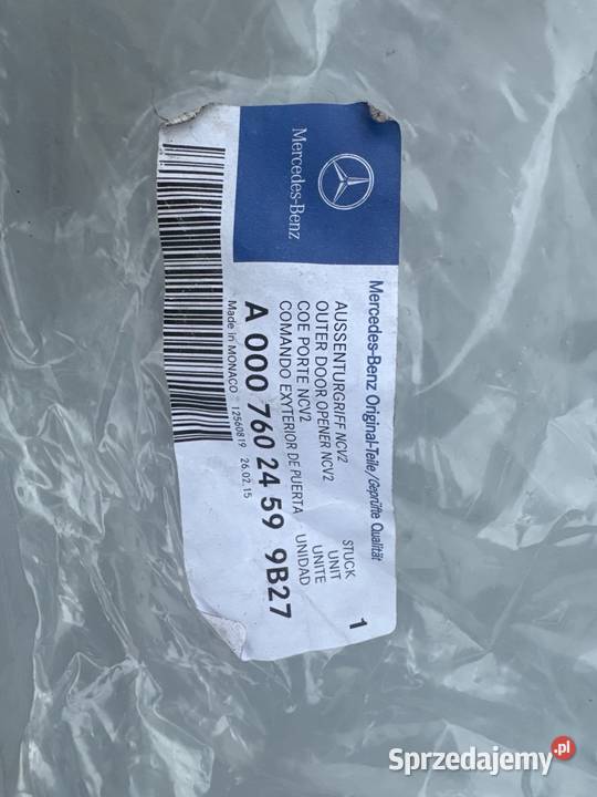 KLAMKA DRZWI MERCEDES VITO A00076024599B27 Dębica sprzedam