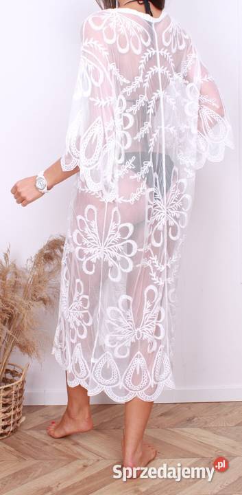 Narzutka siatka z haftem na plaże wyjścia 2 Pozostałe Białystok