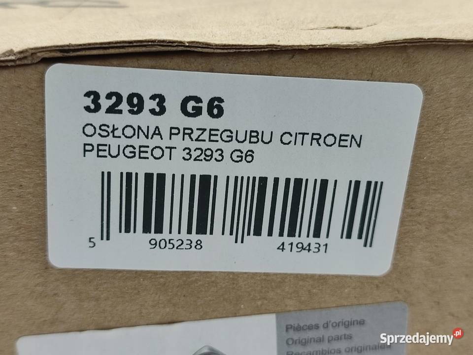 OSŁONA PRZEGUBU CITROEN C3 II SC DS3 14 HDi 2009 Osłony i zaślepki sprzedam