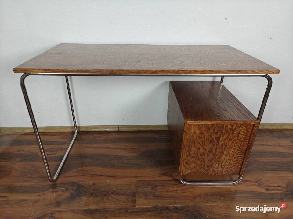 BIURKO Lewe Chrom Dąb ciemny brąz Bauhaus Art sprzedam