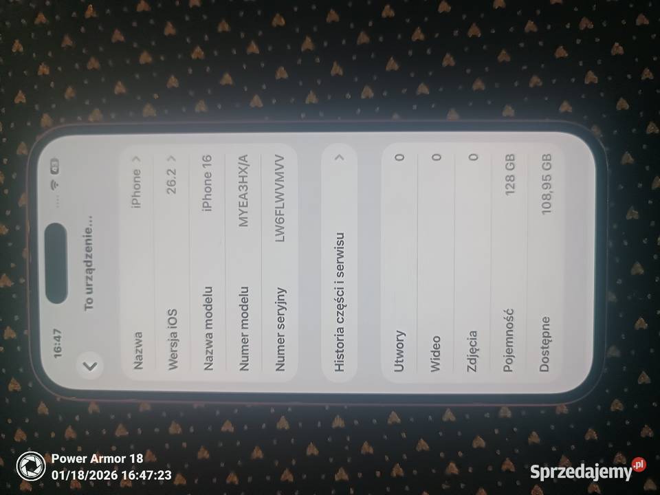 Sprzedam iPhone 16 Apple / iPhone Kroczyce