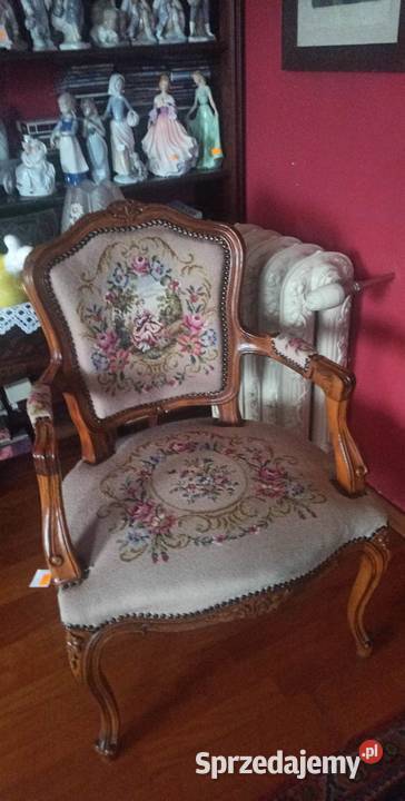 fotel haft styl Ludwik Gdańsk