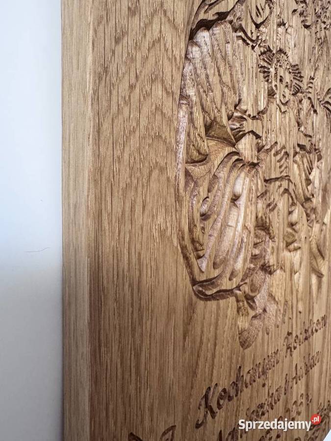 Personalizowana Płaskorzeźba Święta Rodzina Pozostałe Dekoracje i ozdoby Trzcinka sprzedam