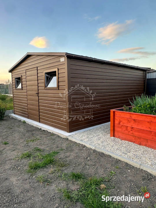 Domek Ogrodowy 5x4m 2x okno Drewnopodobny Dach