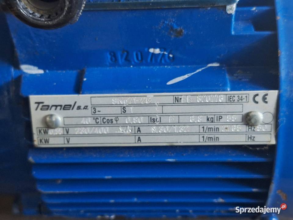 silnik elektryczny nowy 055 kW kołnierzowy tamel Produkcja Kłodawa