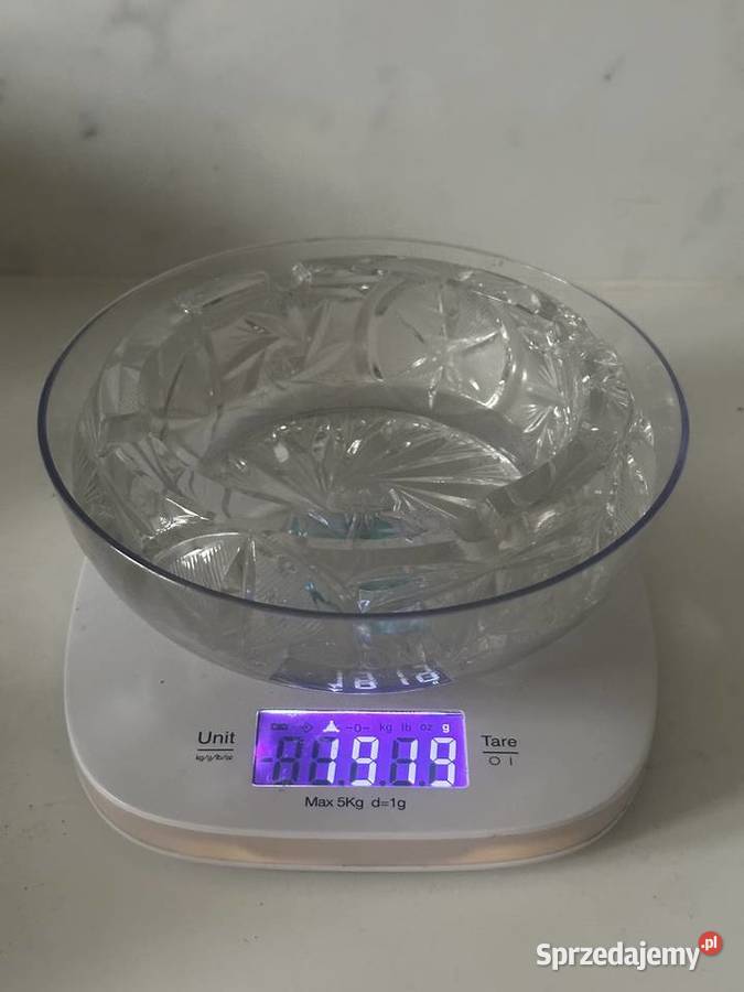 Popielnica kryształowa duża z czasów PRLu Łódź sprzedam
