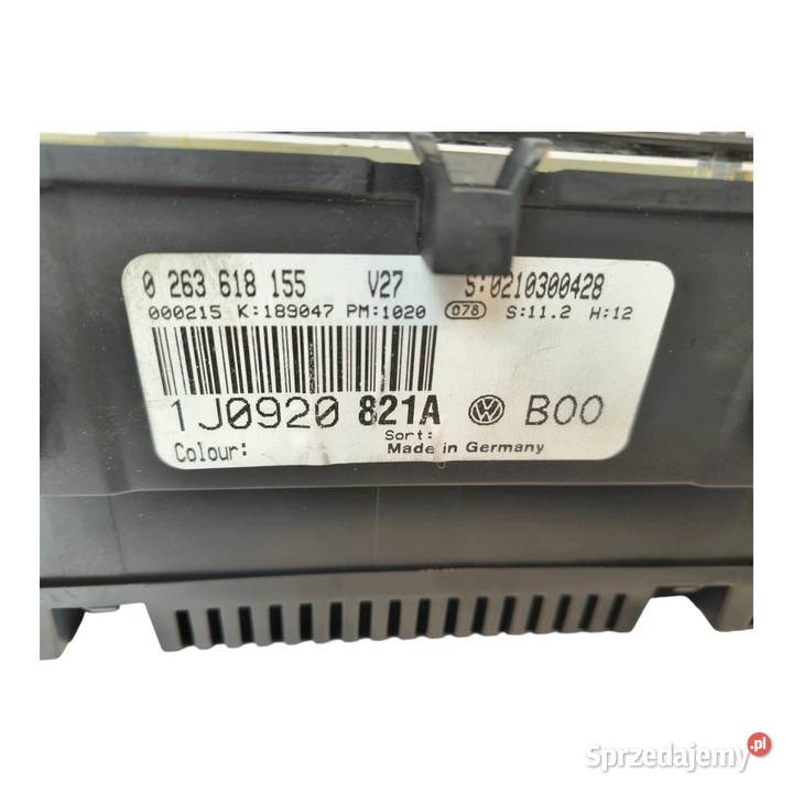 LICZNIK ZEGARY 1J0920821A VW Golf IV Bora 14 16