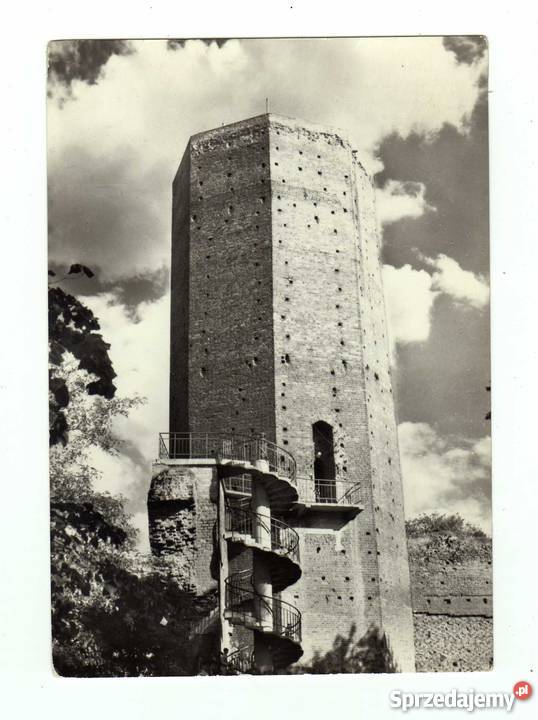 KRUSZWICA MYSIA WIEŻA POCZTÓWKA CZARNO BIAŁA sprzedam