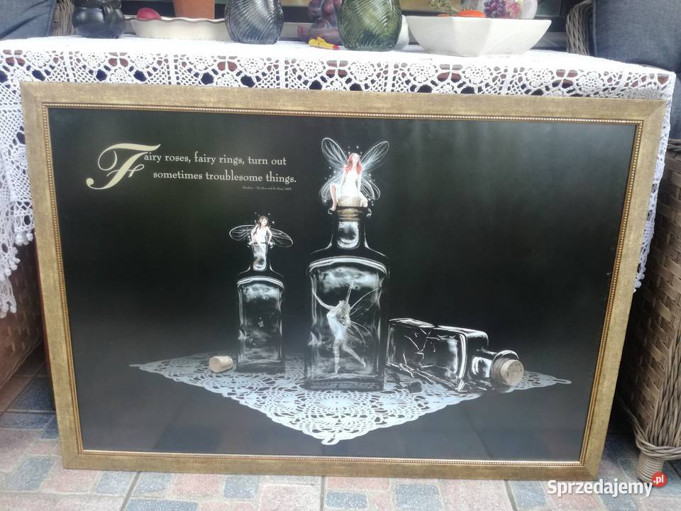 Piękna duża reprodukcja 3 98x68 ramy WWaterhouse dolnośląskie