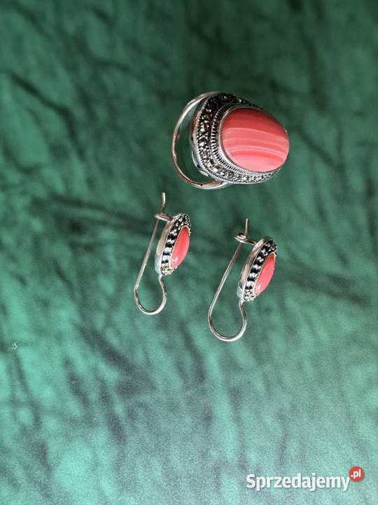 Biżuteria damska komplet kolczyki pierścionek Kolczyki Częstochowa sprzedam