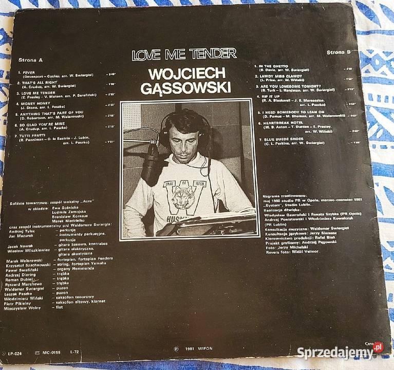 Wojciech Gąssowski Love me tender płyta winylowa płyta winylowa