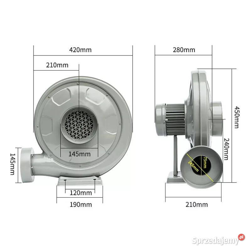 WENTYLATOR ODCIĄG SPALIN DYMU 550W laser co2 Czechowice-Dziedzice sprzedam