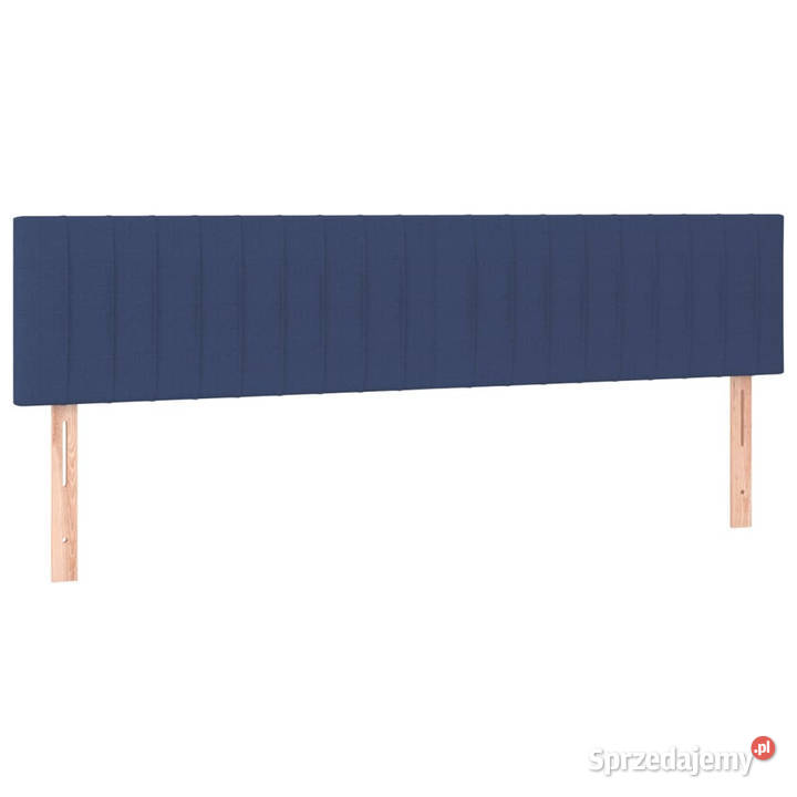 Łóżko kontynentalne z materacem niebieskie 88cm Dom i Ogród