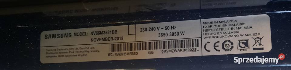 Piekarnik SAMSUNG dual Cook NV66M3531BB sprzedam