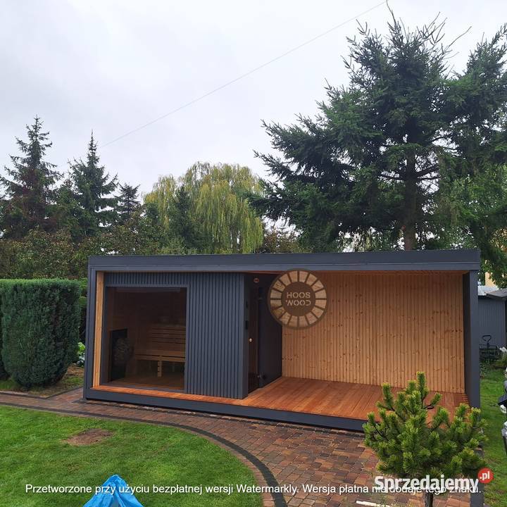 sauna ogrodowa z tarasem HOOS WOOD Przeworsk