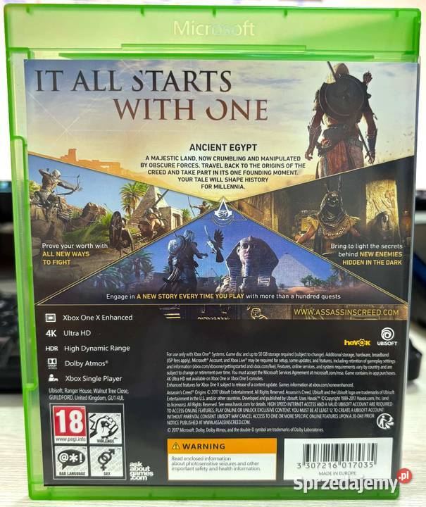 Xbox One Assassins Creed Origins Elbląg