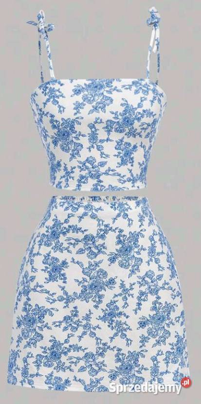 Elegancki niebieskobiały komplet Pozostałe Policzna