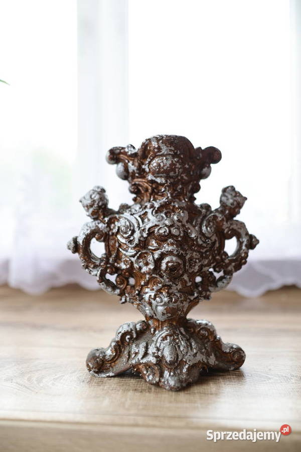 Wazon na kwiaty odlew aluminiowy 29 x 27 srebrny Stąporków