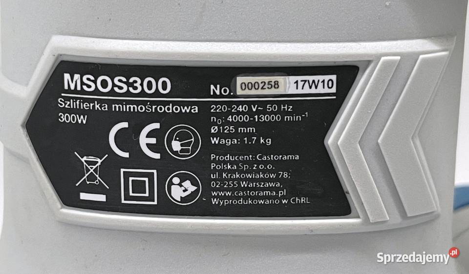 Szlifierka mimośrodowa MacAllister 125 mm 300 W Kraków
