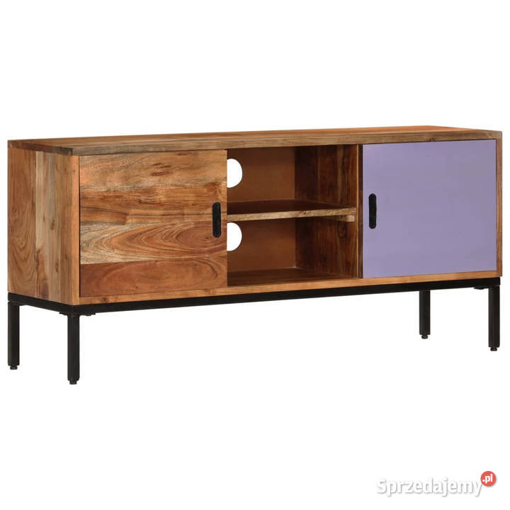Szafka pod TV miodowy brąz i szary 110x30x50 mazowieckie Warszawa