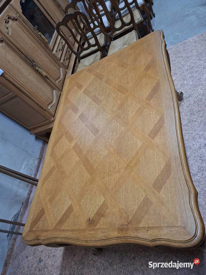 Duży stół ludwikowski z Francji