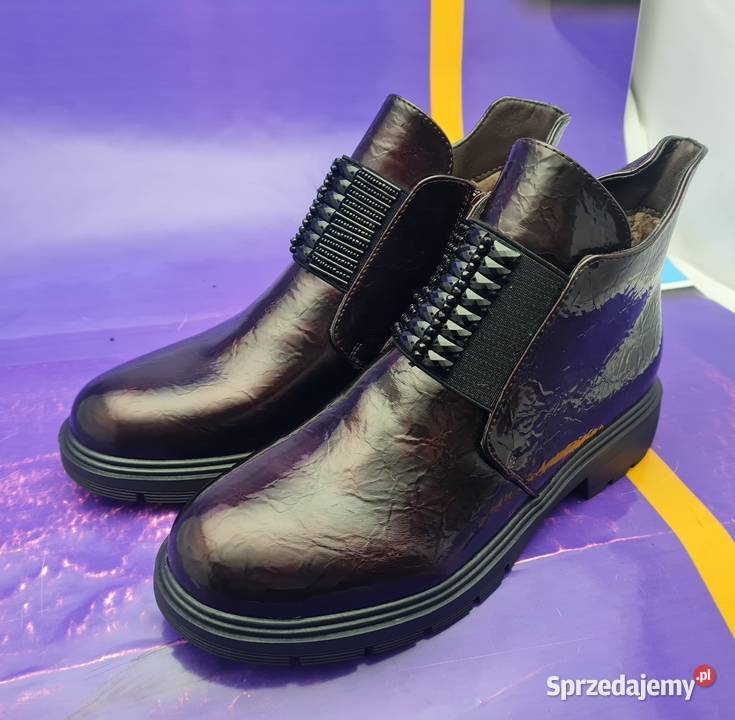 Buty Botki Nowe 37 Okazja brązowy/beżowy