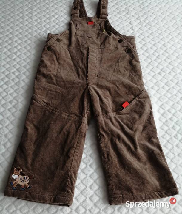 Ogrodniczki sztruksowe ocieplane polarem 98 śląskie Czeladź