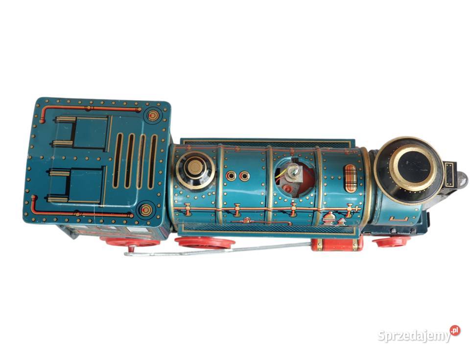 Stara duża zabawka blaszana lokomotywa Western Cieszyn