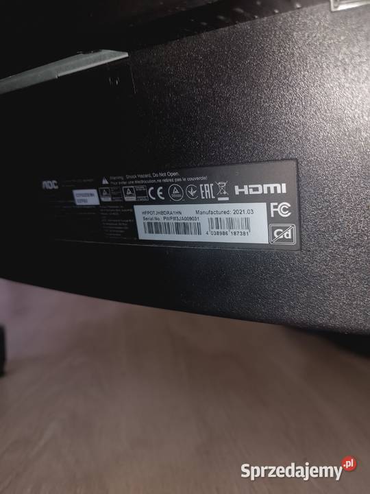 Monitor AOC 27 240hz lubuskie Pszczew