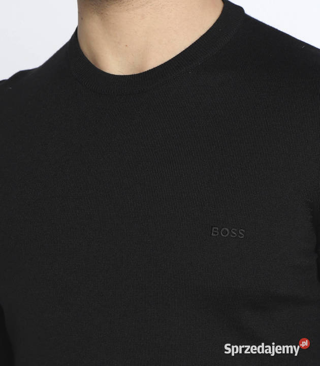 Sweter bawełniany Hugo Boss regular fit czarny Białystok sprzedam