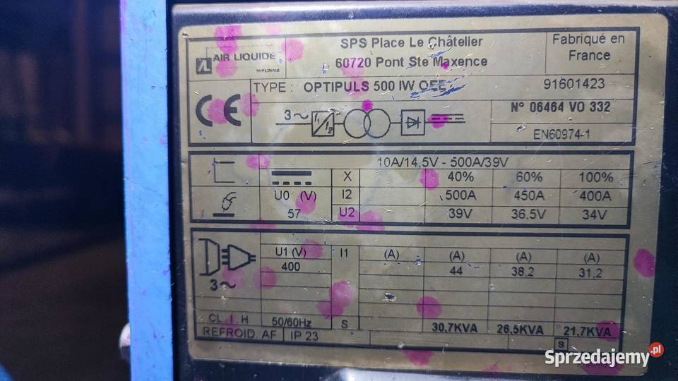 Spawarka MIG MAG Oerlikon Optipuls 500i Sucha Beskidzka