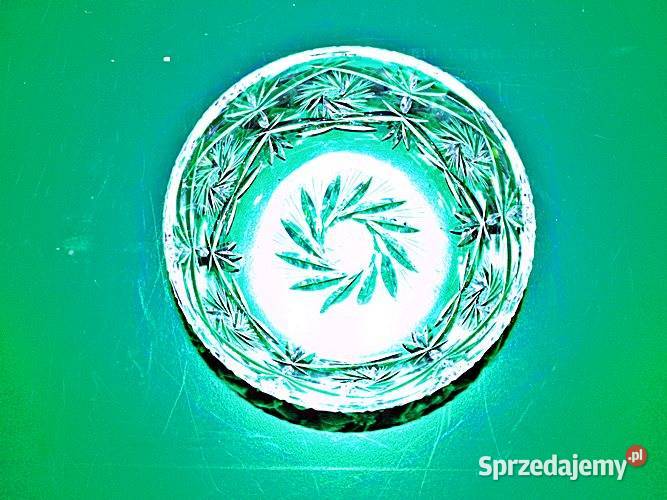 KRYSZTAŁOWA DUŻA MISA na owoce słodycze epoka przezroczysty śląskie Chorzów