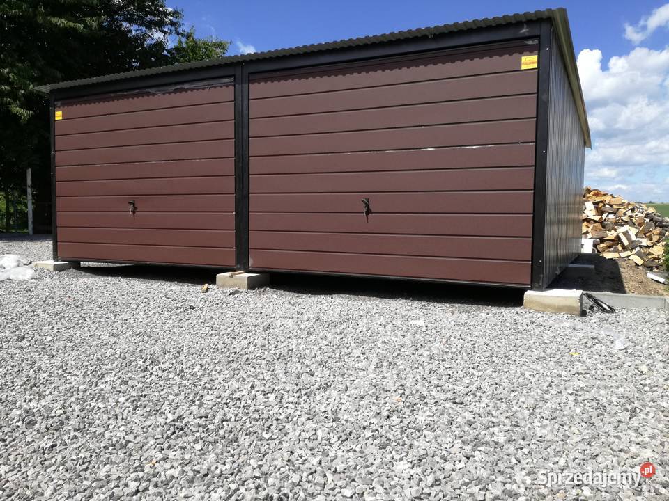 Garaż Blaszany Szeroki Trapez Bramy TANIE Garaże 30m2 Wieruszew sprzedam