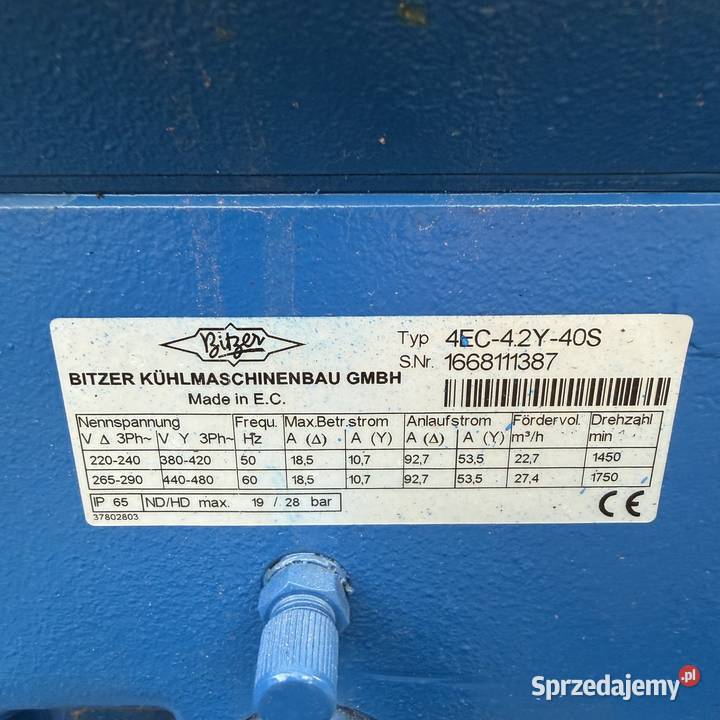 Sprężarka Bitzer 4EC42Y40S 227 mh Paczków