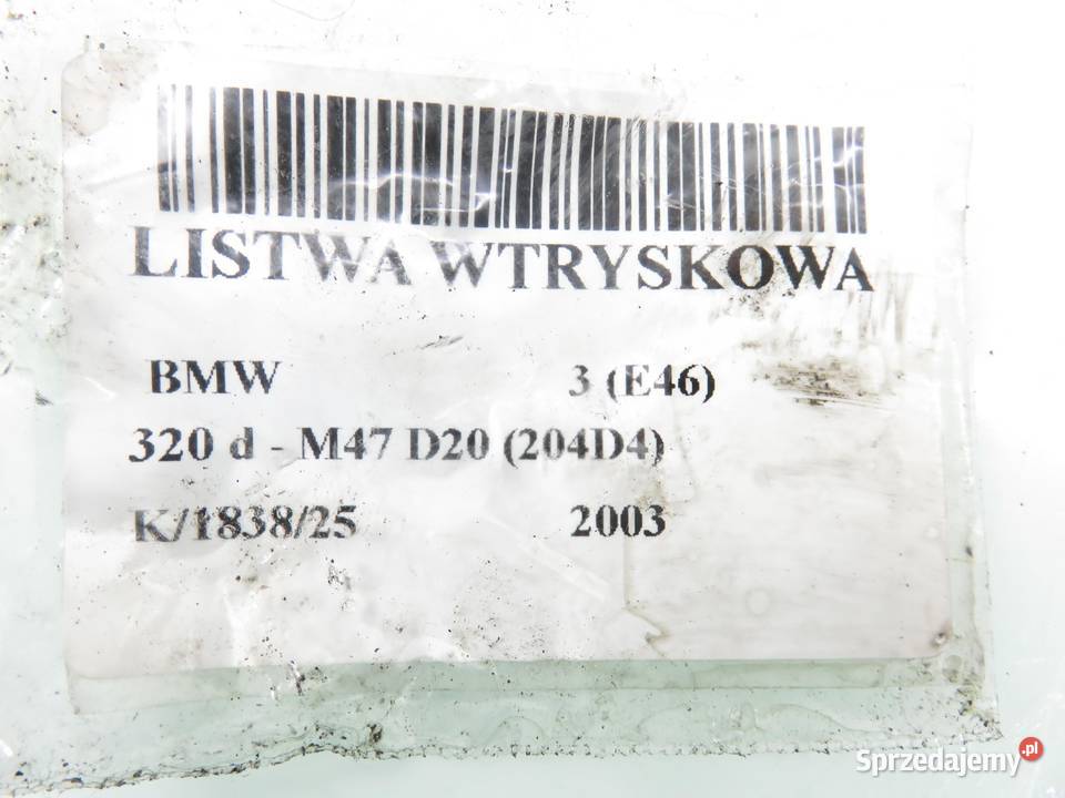 LISTWA WTRYSKOWA BMW 20 d 0281002497 0281002481