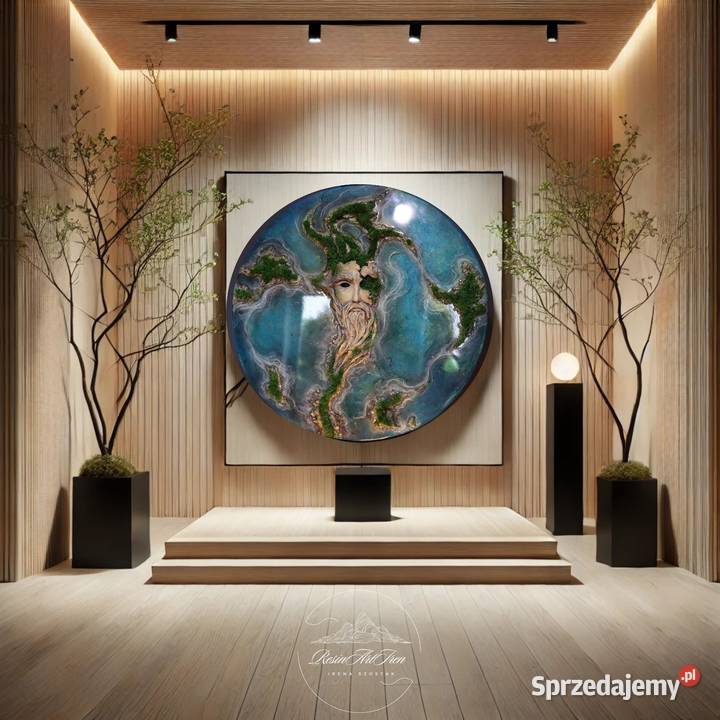 Obraz żywica epoksydowa rzeźba plus mech Rzeszów sprzedam