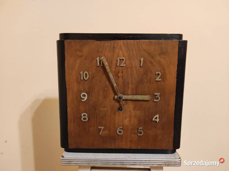 Stary drewniany zegar z PRL śląskie Żywiec sprzedam