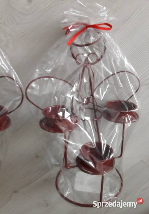 Świecznik metalowy Anioł na 3 tealight Piaseczno