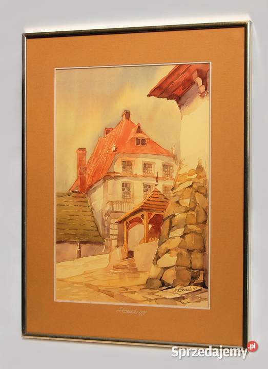 Jan Grabski akwarela Kazimierz Dolny 1997 r Lublin
